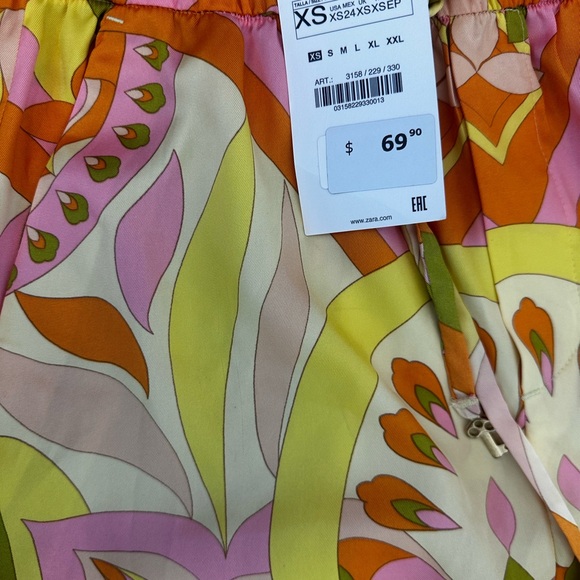 Zara Multicolor Abstract Print Pants - Picture 2 of 3